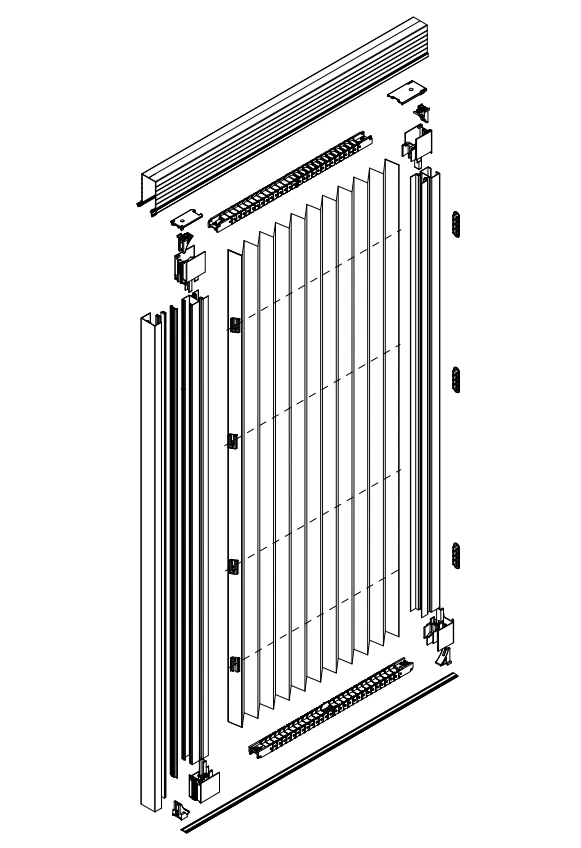 Low Bottom Track Caterpillar Screen Door high quality
